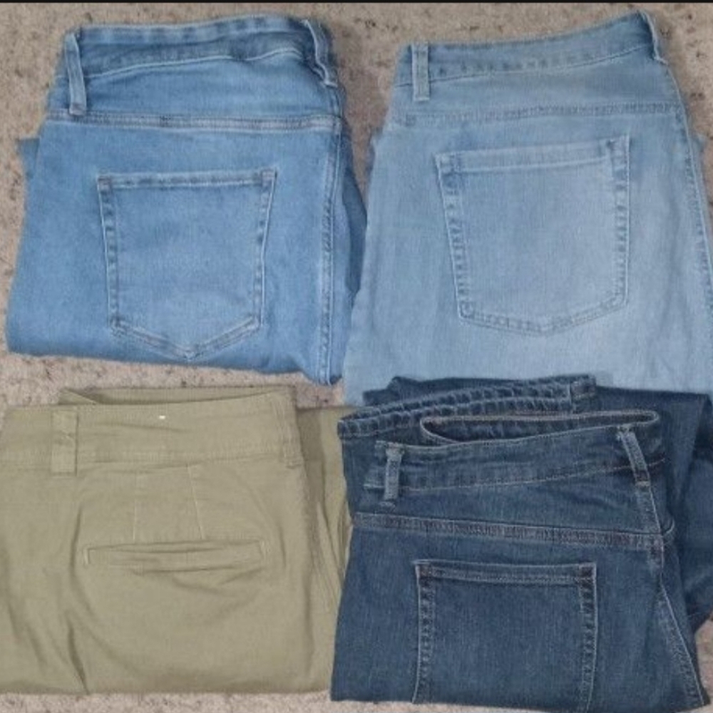 Lot of 3 Womens Sz 16 Jeans & Pants, NWOT & very gently loved